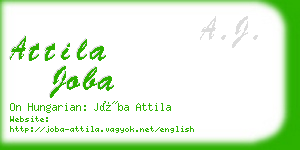 attila joba business card